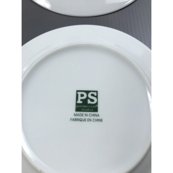 4 Portmeirion Studio Cat Cupcake With Paw Print Border Salad Plates - Picture 7 of 7